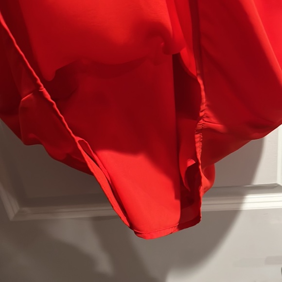 Banana Republic red/orange summer dress. Size 2 lines with pockets. EUC - Picture 4 of 7